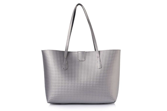 Lucky Bees Bolsa Tote Plateada Lucky Bees Bolsa Tote Plateada